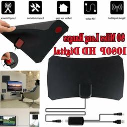 Indoor HD Digital TV Antenna 80 Miles Long Range Amplified H