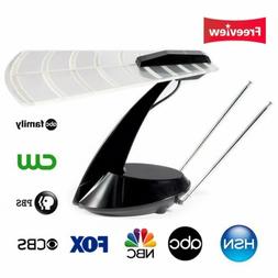 Long Range HDTV Indoor Flat Antenna Amplified VHF UHF Digita